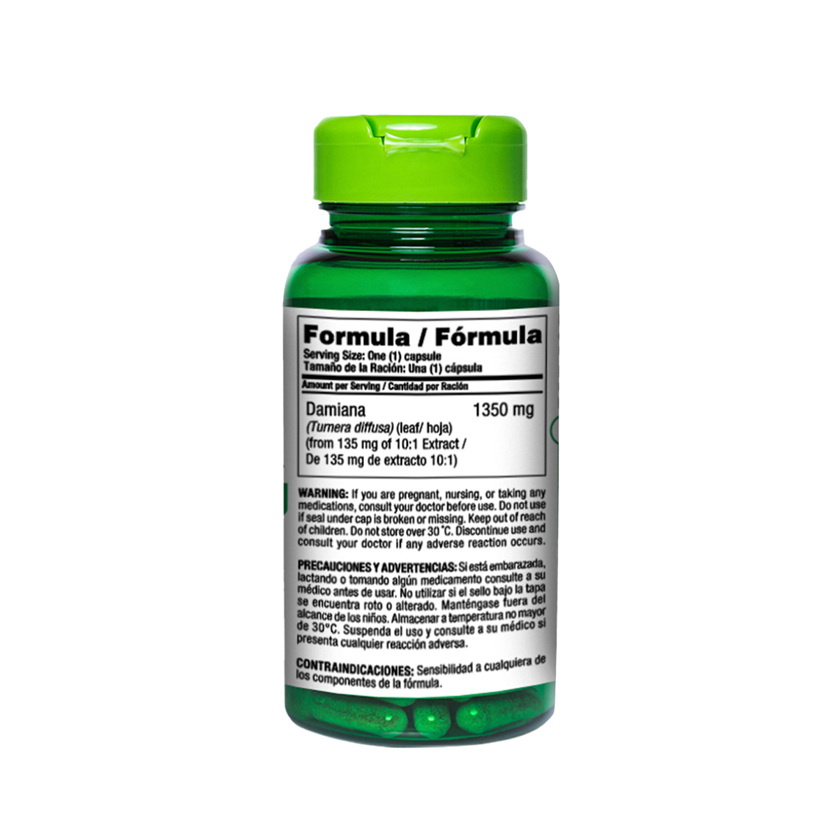 Triple Strength Damiana Leaves 1350mg - Imagen 2