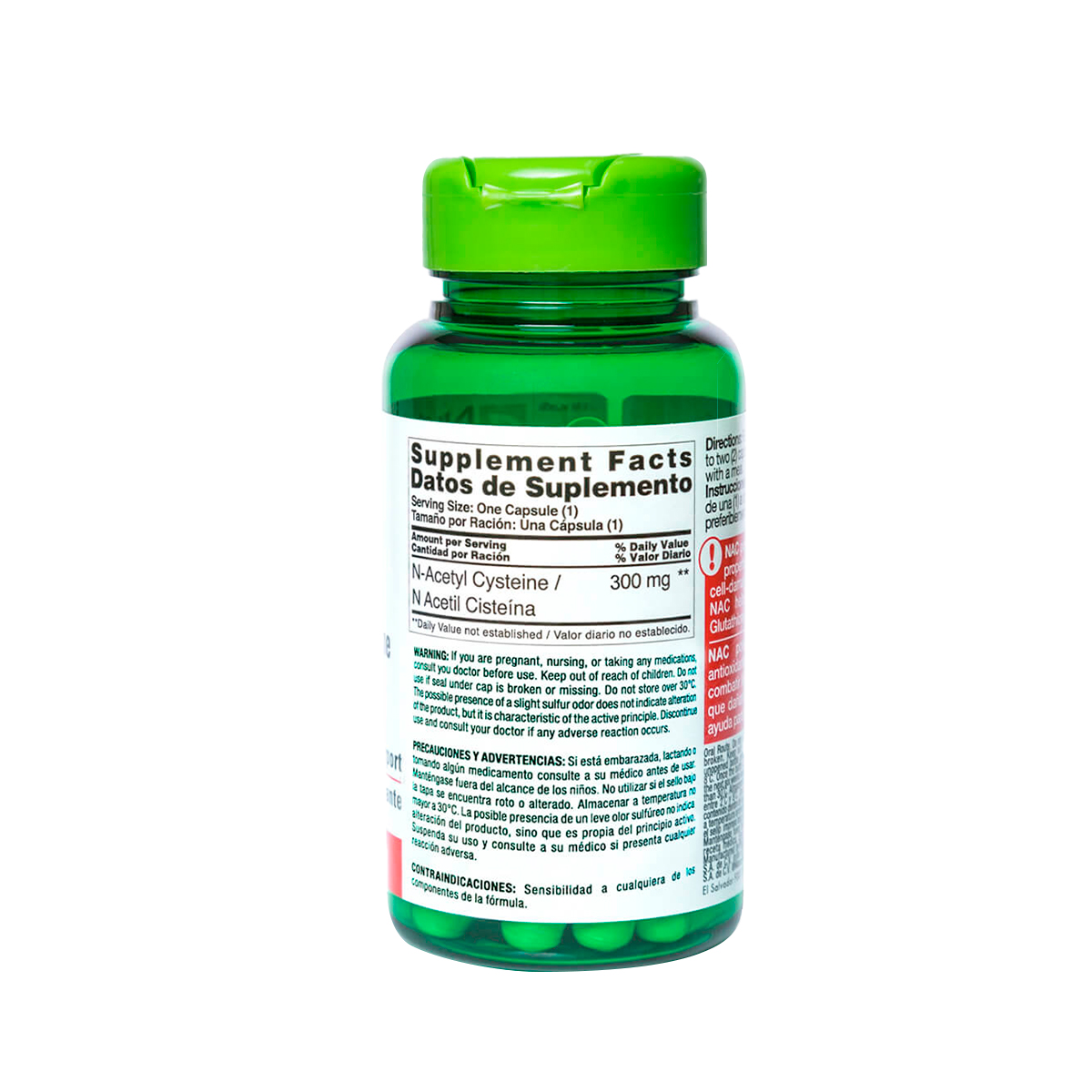 NAC N-Acetyl Cysteine 300mg - Imagen 3