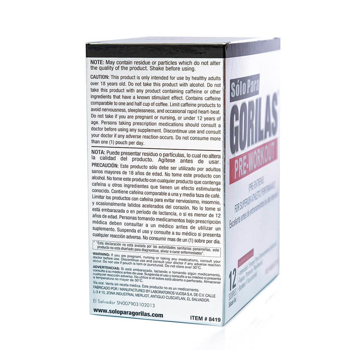 Sólo para Gorilas Pre-Workout - Imagen 2
