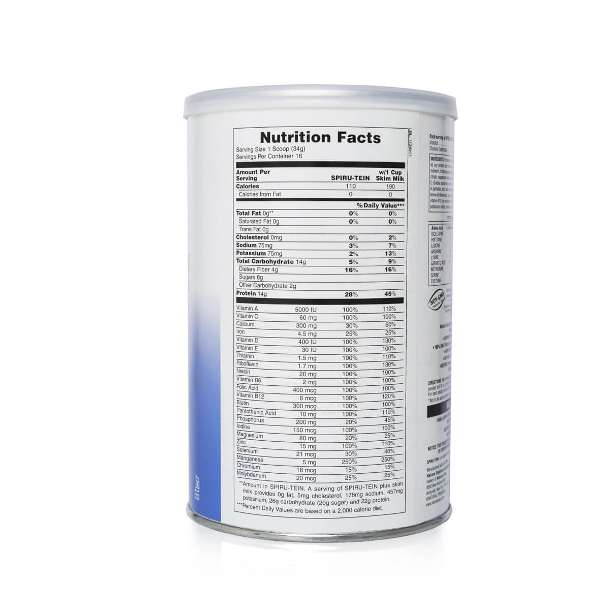 Spiru-Tein Vanilla 1.06lbs - Imagen 2