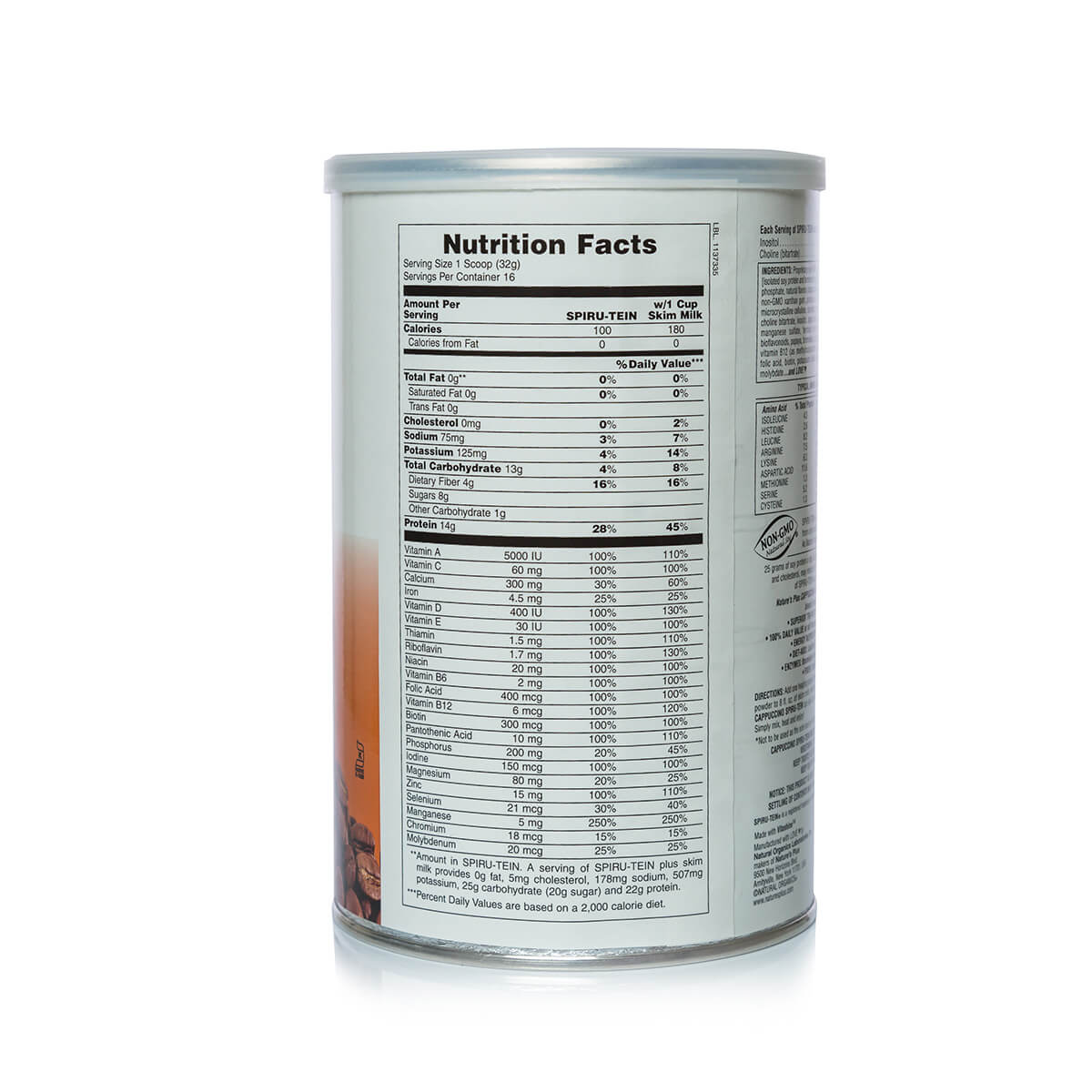 Spiru-Tein Cappuccino - Imagen 2